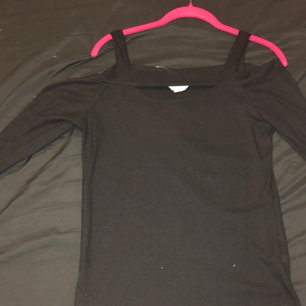 black off the shoulder shirt from aeropostale
